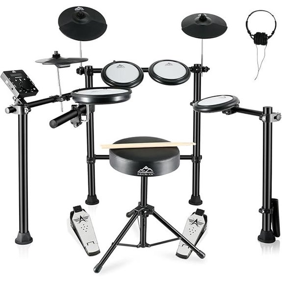 EASTROCK Electric Drum Set with 450 Sounds and Bluetooth