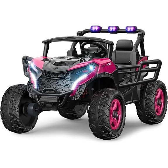 24V 2-Seater Ride-On Car with Bluetooth and Lights