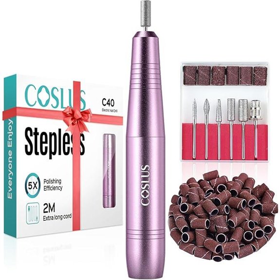 COSLUS Electric Nail Drill Kit with Bits and Sanding