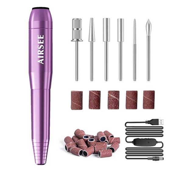 AIRSEE Electric Nail Drill Kit for Salon & Home