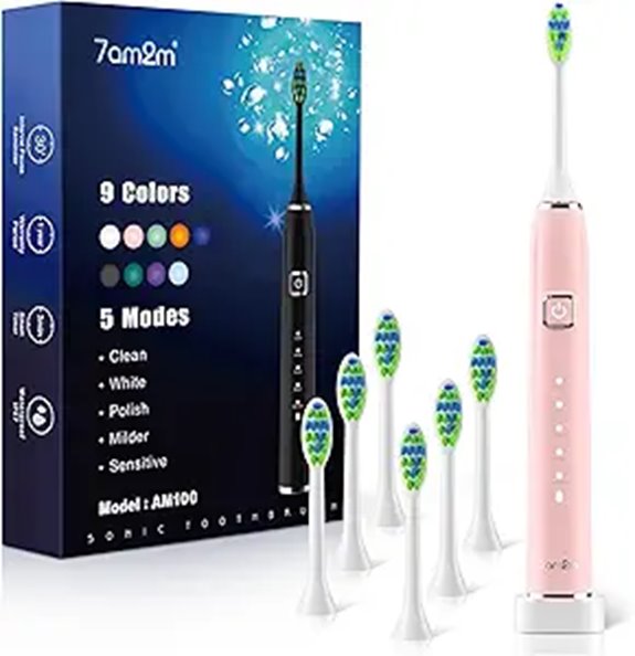 7AM2M Sonic Electric Toothbrush with 6 Heads