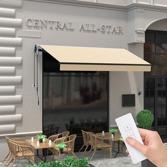 electric waterproof retractable awning