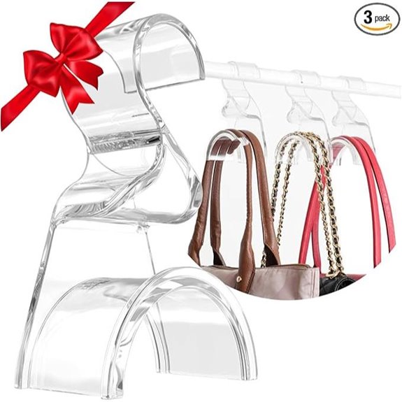 Wiosi Clear Purse Hanger Set for Closets