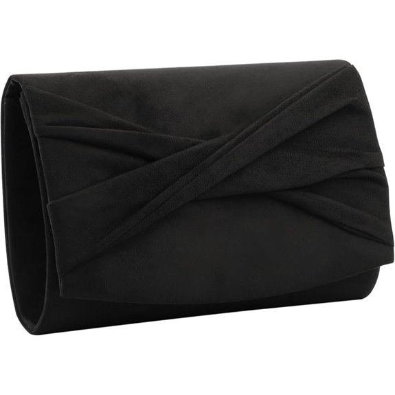 Elegant Faux Suede Clutch for Women Evening & Formal Events