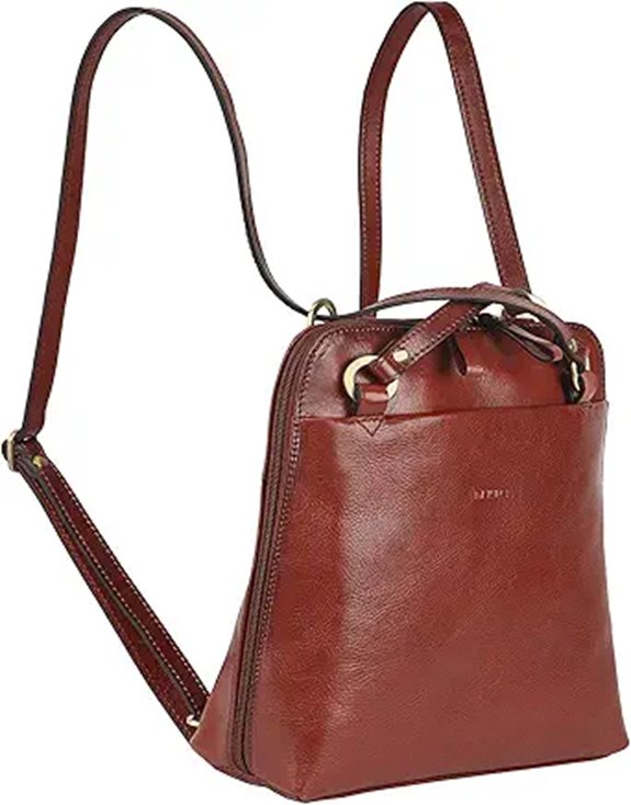 Banuce Italian Leather Convertible Backpack for WoMen