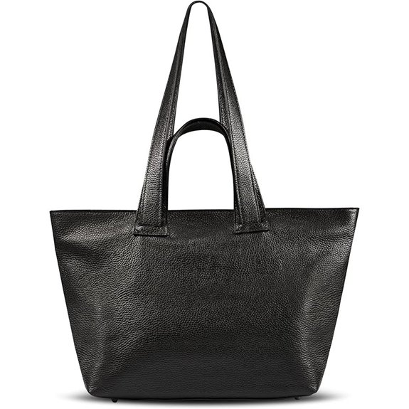 Italian Leather Tote Bag for Women with Zipper