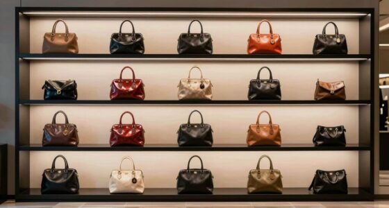 elegant led handbag shelves