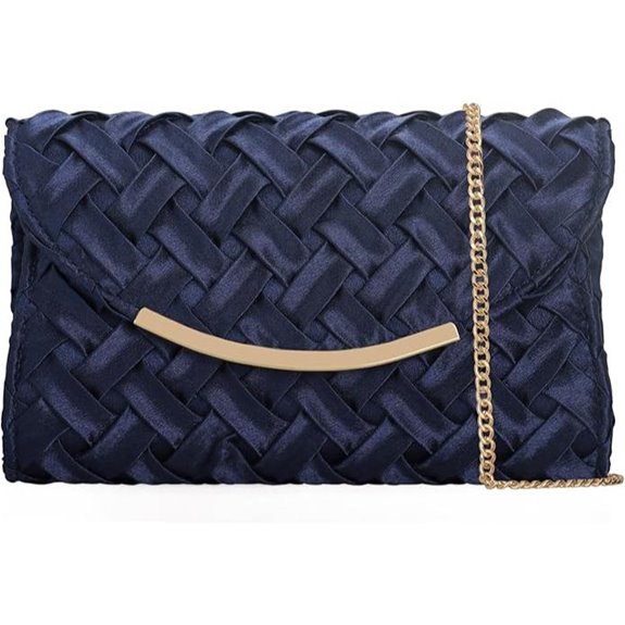 Satin Evening Clutch Bag for Weddings and Parties