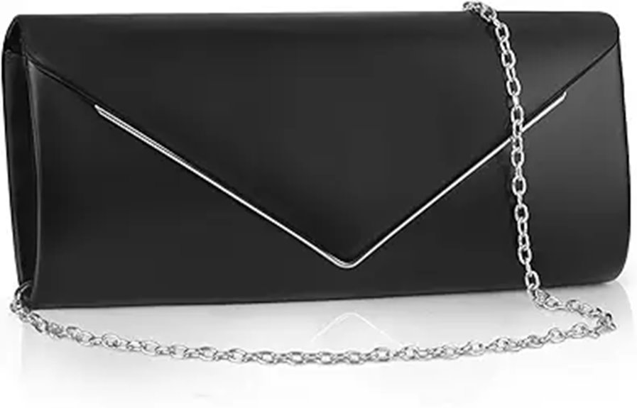 Larcenciel Sparkling Envelope Evening Clutch with Chain