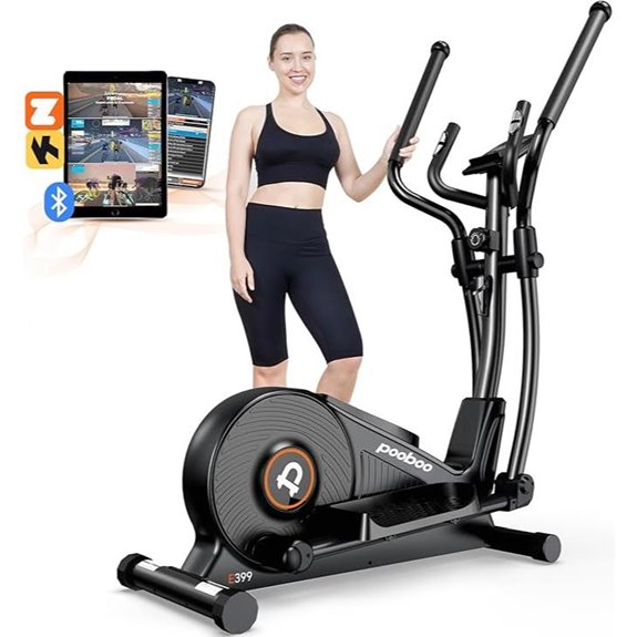 Pooboo Elliptical Machine with 16-Level Resistance