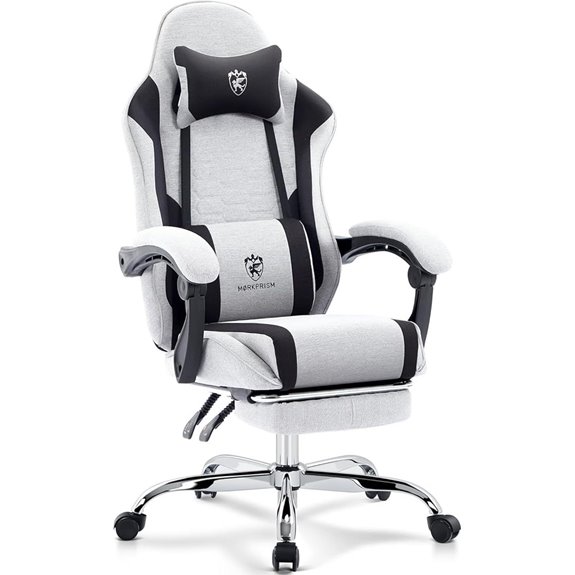 Gaming Chair with Footrest Lumbar Support and Headrest