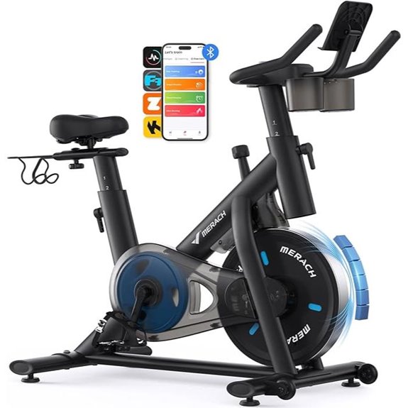 MERACH Exercise Bike with App Tablet Mount & Low Noise