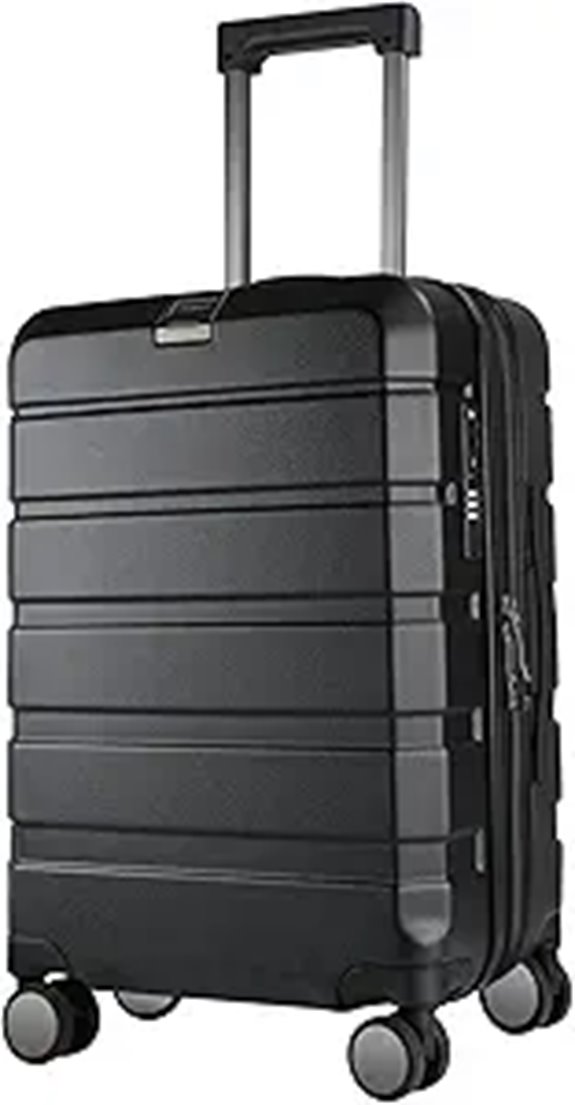 KROSER 20-Inch Expandable Carry-On Luggage with USB