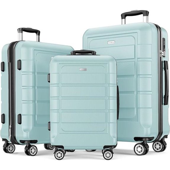 SHOWKOO Expandable Durable Luggage Set with TSA Lock