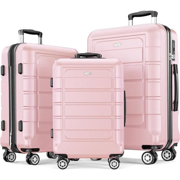 SHOWKOO 3-Piece Expandable Luggage Set with TSA Lock
