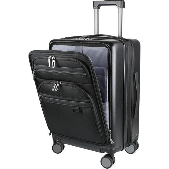 KROSER Expandable Carry-On Luggage with TSA Lock