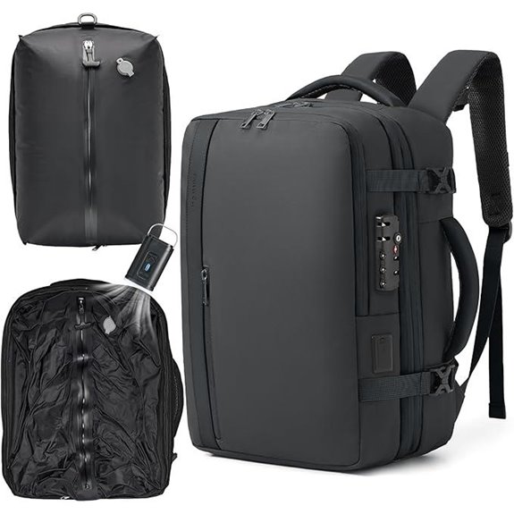 Fanwoli Expandable Travel Backpack with TSA Lock