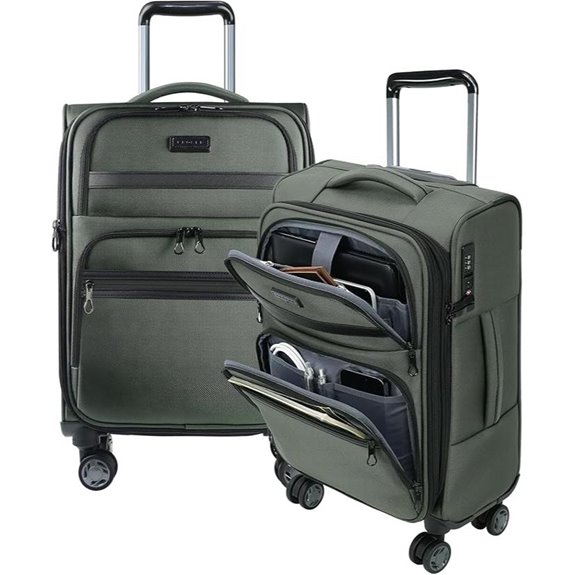 KROSER 20-Inch Expandable Carry-On with USB TSA