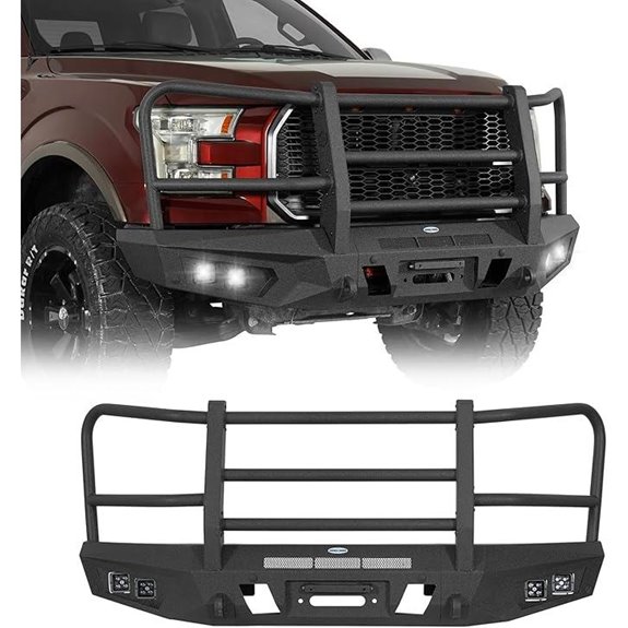 Hooke Road Front Bumper Grille Brush Guard for F150
