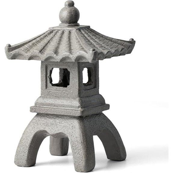 Glitzhome Faux Concrete Pagoda Garden Statue 16