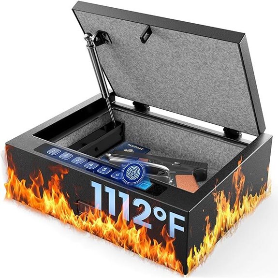 Fire-Resistant Handgun Safe with Biometric & Digital Lock