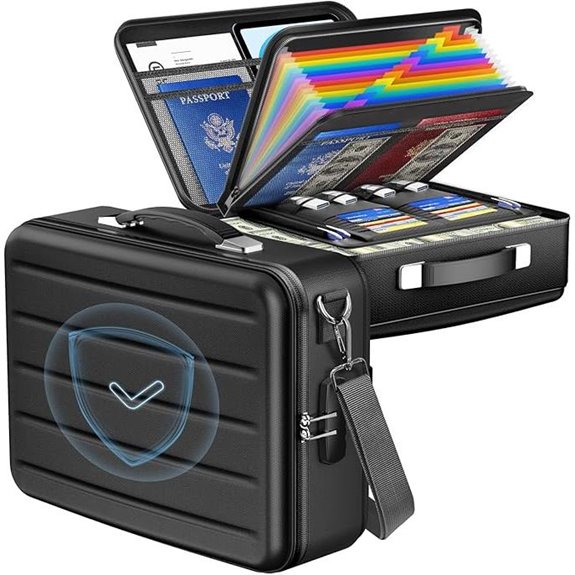 Fireproof Lockable Document Safe for Home and Travel