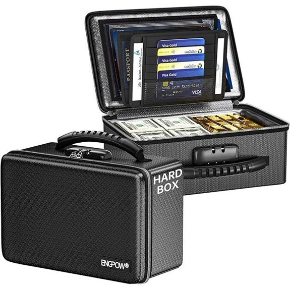 ENGPOW Fireproof Safe Box with Lock and Zipper