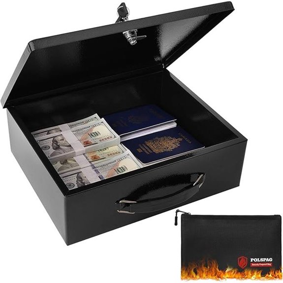 Fireproof Document & Money Safe Box with Lock