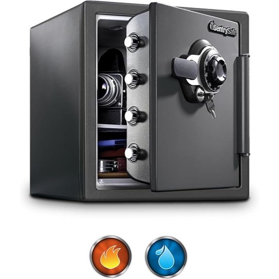 SentrySafe Fireproof Waterproof Safe with Dial 1.23 Cu Ft