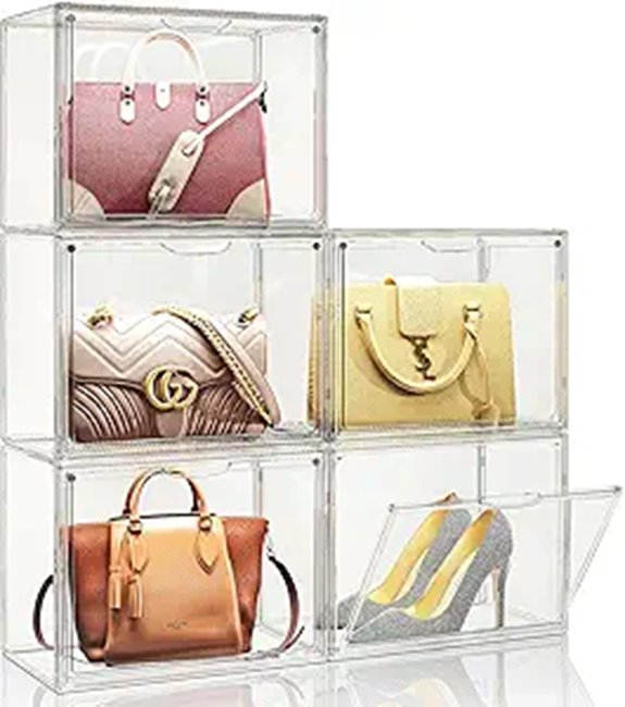 Acrylic Clear Purse Organizer Set (5 Pack)