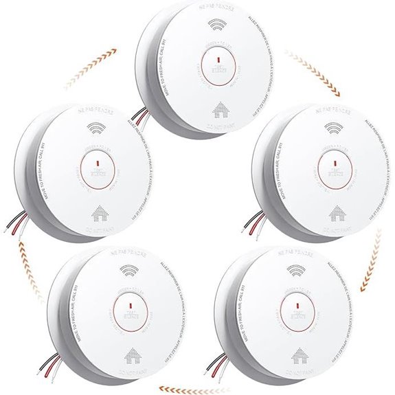 Jemay Smoke & Carbon Monoxide Detectors (5 Pack)