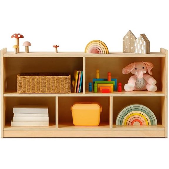 OOOK Montessori 5-Section Wooden Toy Storage Cabinet