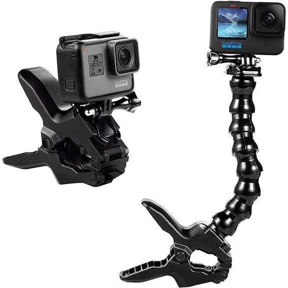 Suptig Gooseneck Clamp Mount for Action Cameras