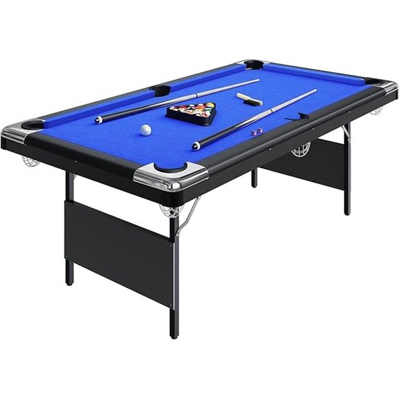 Folding 6-7 ft Billiards Pool Table for Family