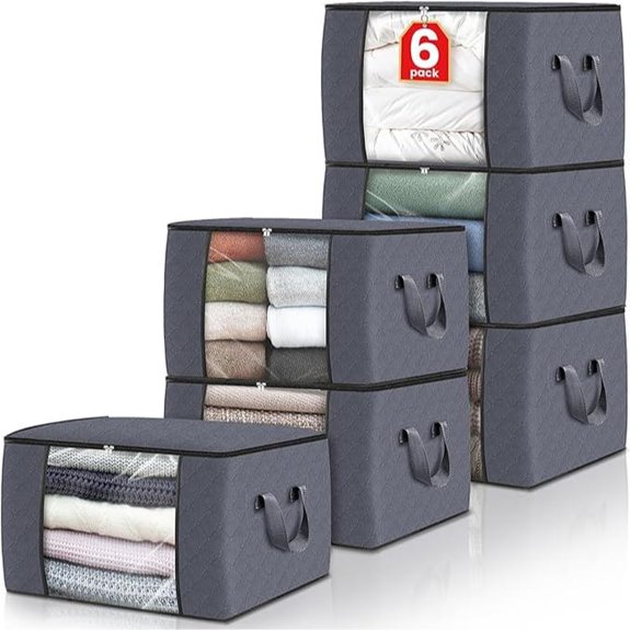 Fab Totes Foldable Storage Bags for Closet Organization