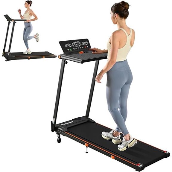3-in-1 Foldable Treadmill with Desk for Home