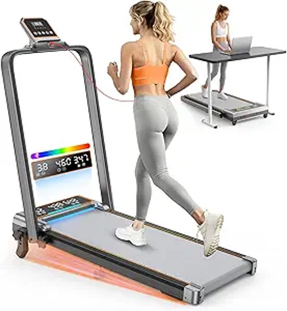 4-in-1 Foldable Walking Treadmill with Incline