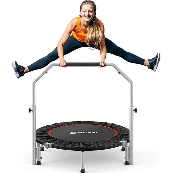 BCAN Foldable Mini Trampoline with Handle 330/440lbs