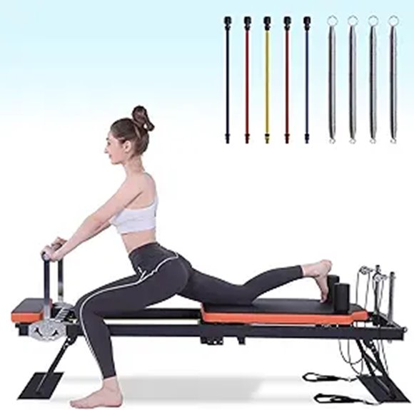Dpiolrcag Foldable Pilates Reformer for Home & Gym