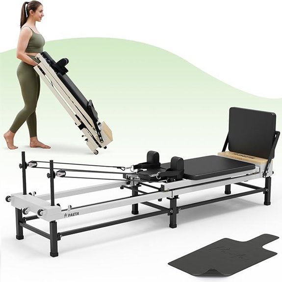 PAETA Foldable Pilates Reformer with Jump Boards
