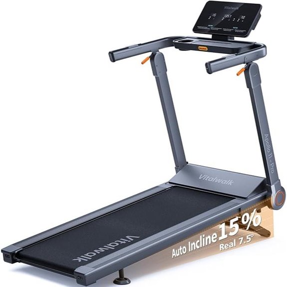 foldable treadmill with auto incline