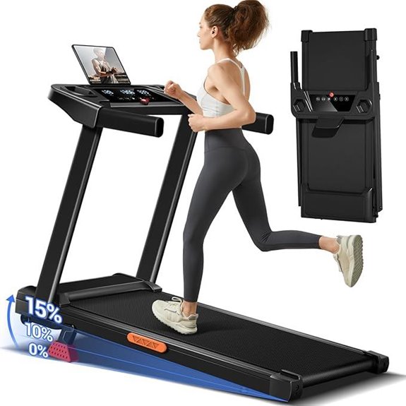foldable treadmill with touchscreen