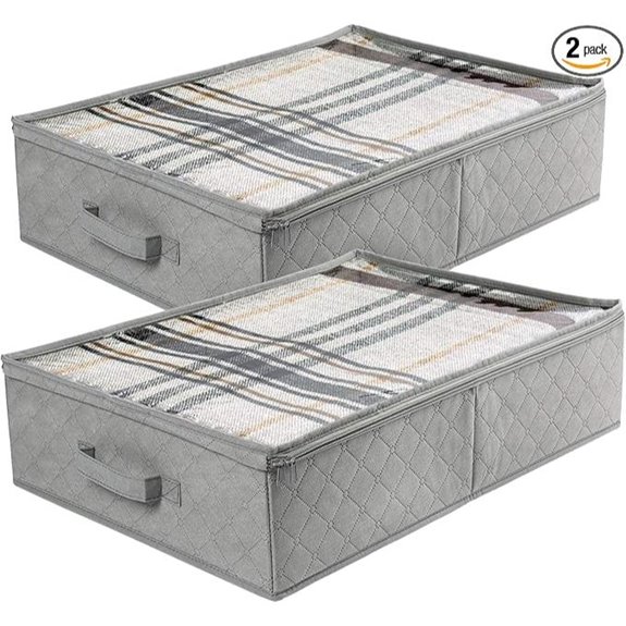 LotFancy Foldable Under Bed Storage Bags (2 Pack)