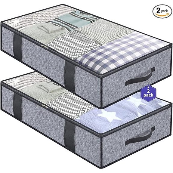 Onlyeasy Foldable Underbed Storage Bags (2 Pack)