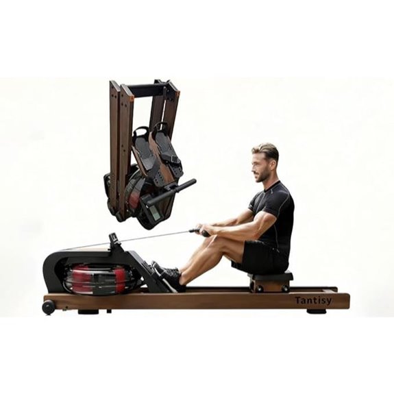 Foldable Water Rower Machine with Adjustable Tank