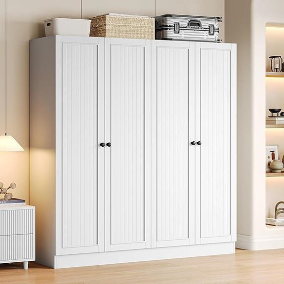 iPormis 4-Door Wardrobe Closet with Drawers