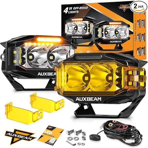 Auxbeam V-MAX Series 4 Inch LED Pod Lights