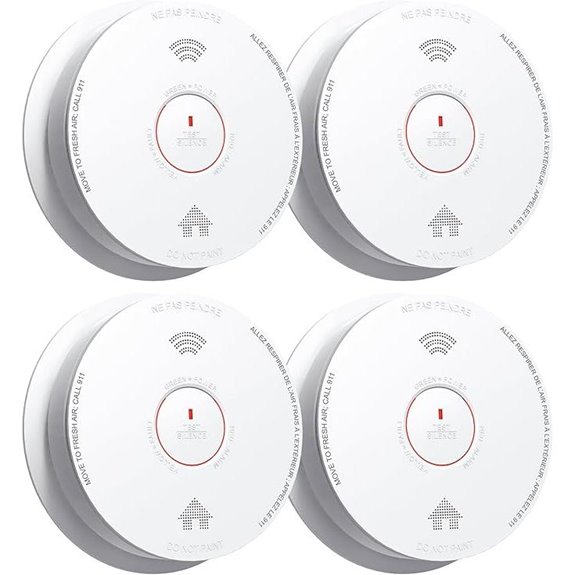 Jemay 4-Pack Smoke & Carbon Monoxide Detectors