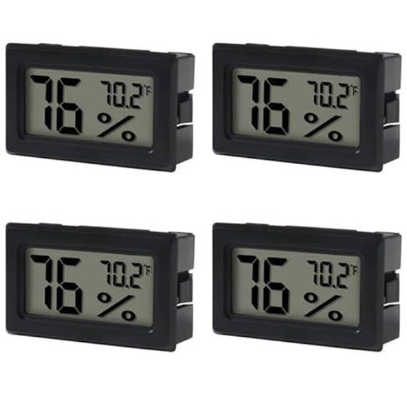4-Pack Digital Humidity and Temperature Meters