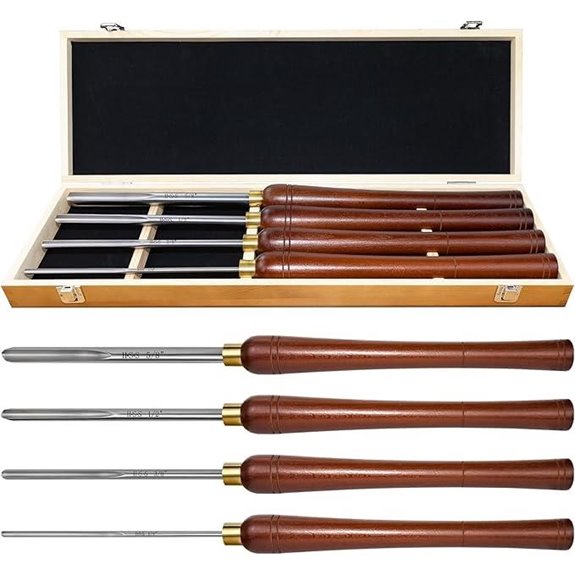 HSS Bowl Gouge Lathe Chisel Set (4 Pieces)